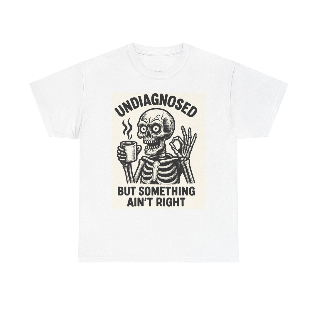 Unisex Heavy Cotton Tee with Skeleton Design - Perfect for Halloween, Gifting, Casual Wear, Party