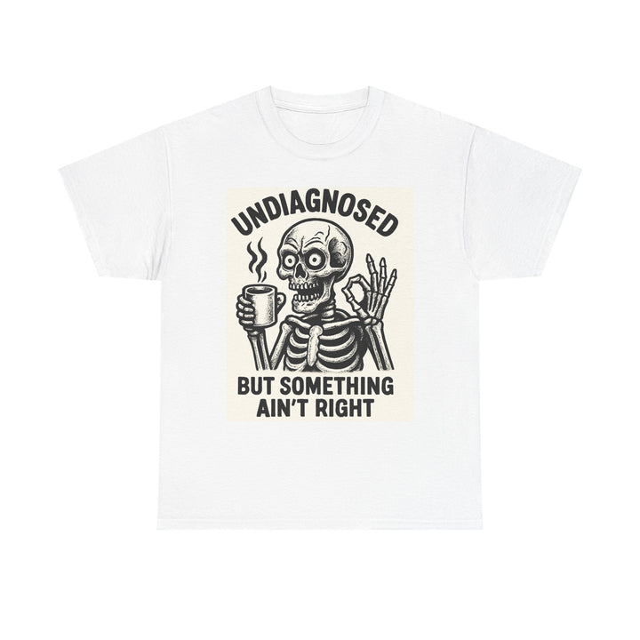 Unisex Heavy Cotton Tee with Skeleton Design - Perfect for Halloween, Gifting, Casual Wear, Party