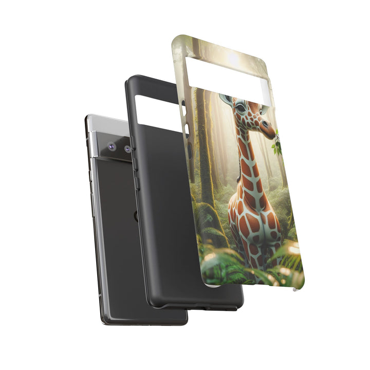 Giraffe Tough Phone Case - Cute Animal Design for Nature Lovers