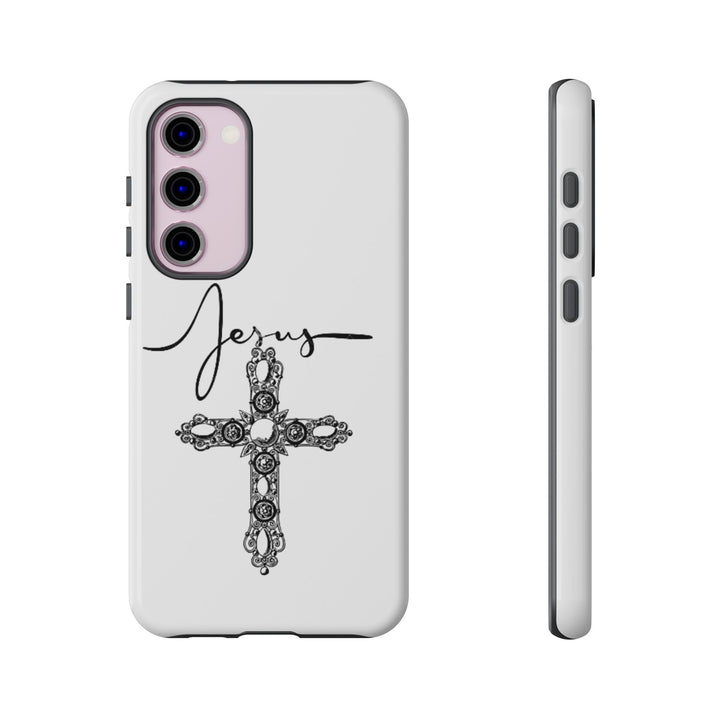 Stylish Tough Case with Jesus Design - Faith-Inspired Phone Cover, Christian Gift, Custom Phone Accessory, Unique Cell Phone Case