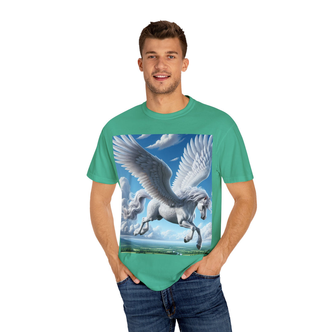 Mythical Pegasus Unisex Garment-Dyed T-shirt | Dreamy Fantasy Art Tee