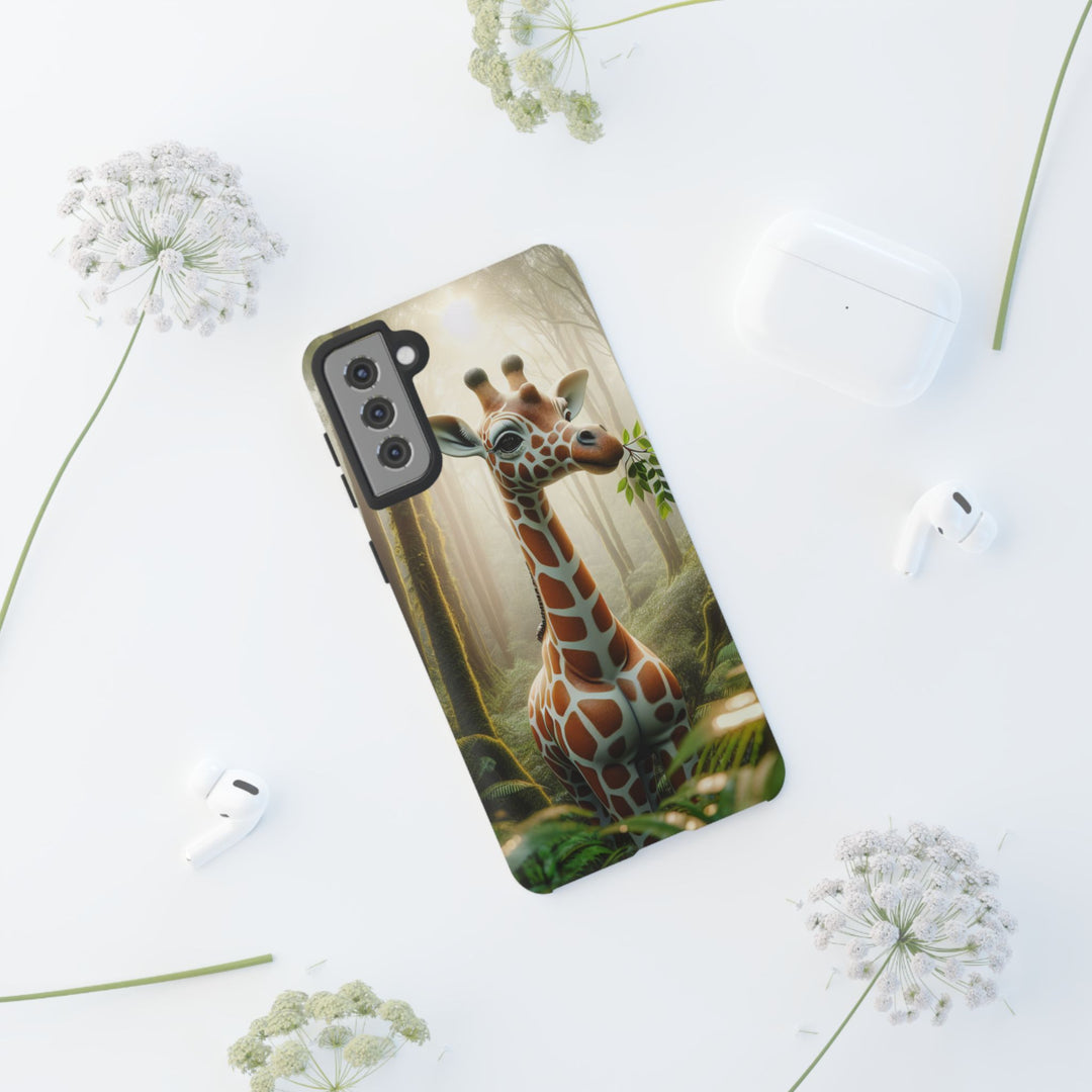 Giraffe Tough Phone Case - Cute Animal Design for Nature Lovers