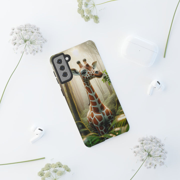 Giraffe Tough Phone Case - Cute Animal Design for Nature Lovers