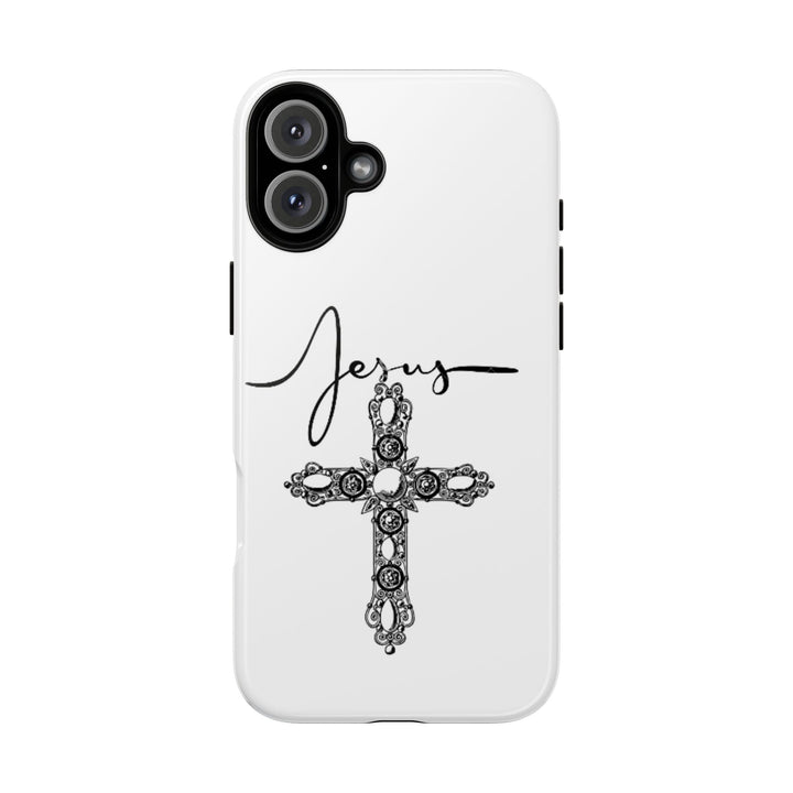 Stylish Tough Case with Jesus Design - Faith-Inspired Phone Cover, Christian Gift, Custom Phone Accessory, Unique Cell Phone Case
