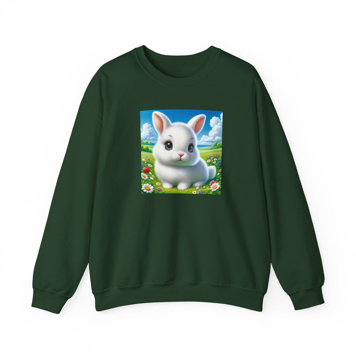 Cute Bunny Design Crewneck Sweatshirt, Cozy Sweatshirt, Spring Fashion, Easter Gift, Unisex Pullover, Animal Lover Apparel