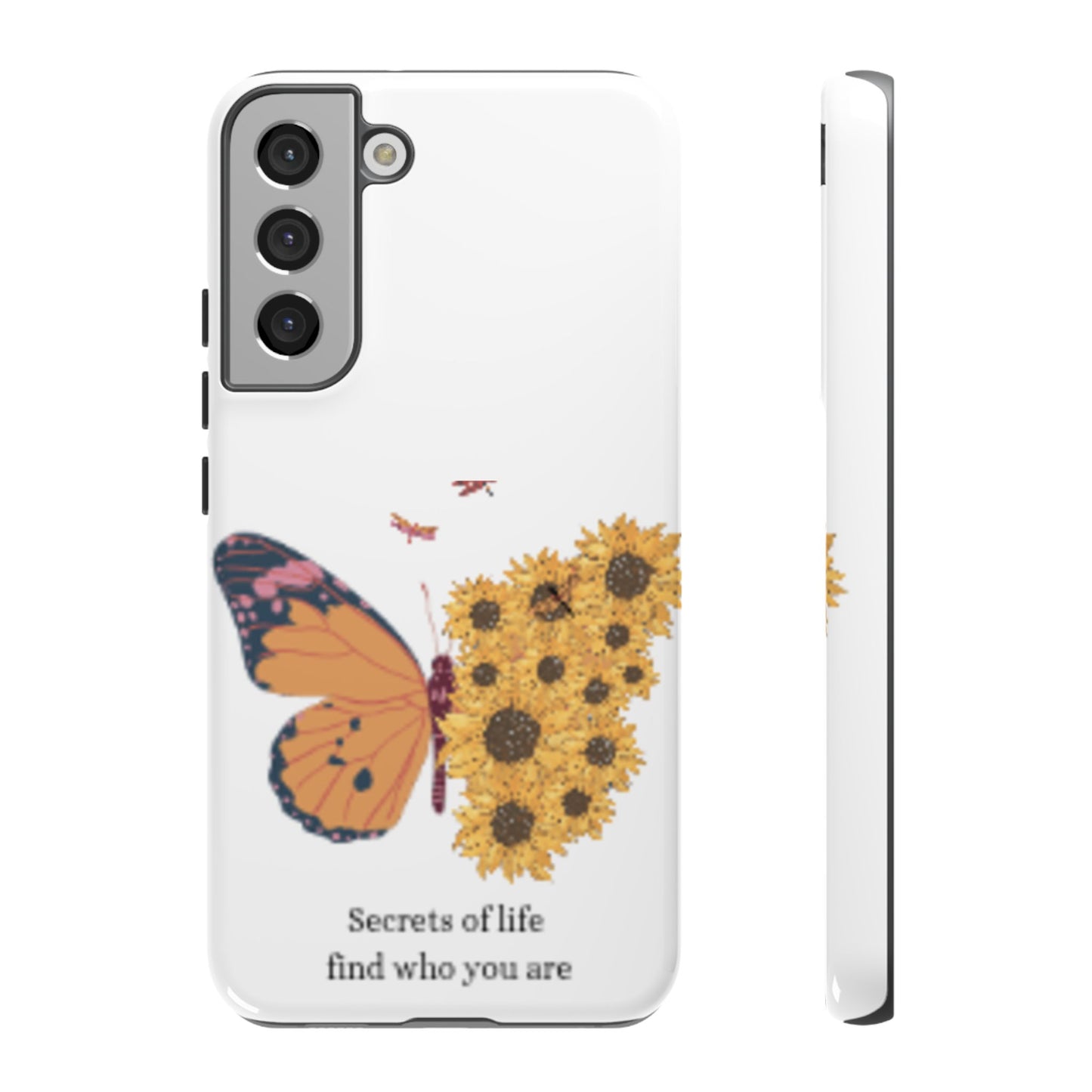 Butterfly & Sunflower Phone Case - "Secrets of Life" Design