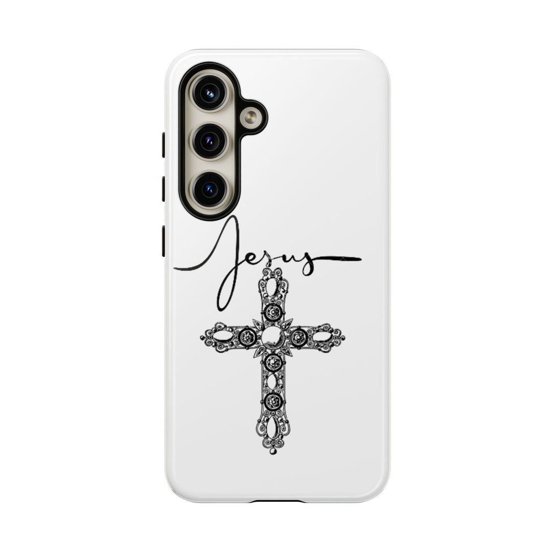 Stylish Tough Case with Jesus Design - Faith-Inspired Phone Cover, Christian Gift, Custom Phone Accessory, Unique Cell Phone Case