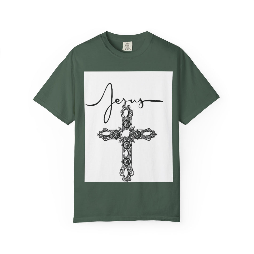 Jesus Cross Graphic T-Shirt | Vintage Style Tee, Religious Apparel, Faith-Based Fashion, Gift for Believers, Christian Heritage