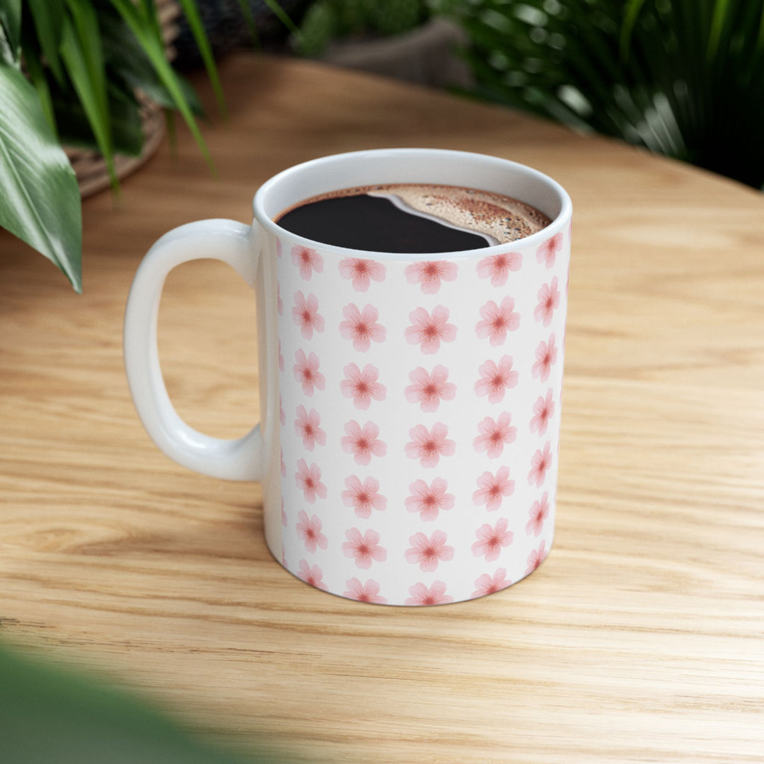 Blossom Print Ceramic Mug | Floral Coffee Cup | 11oz & 15oz