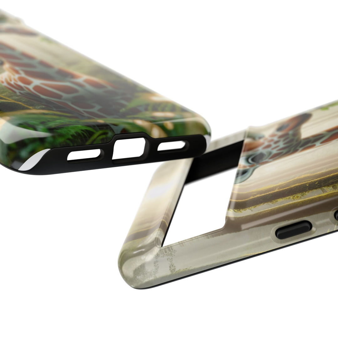 Giraffe Tough Phone Case - Cute Animal Design for Nature Lovers