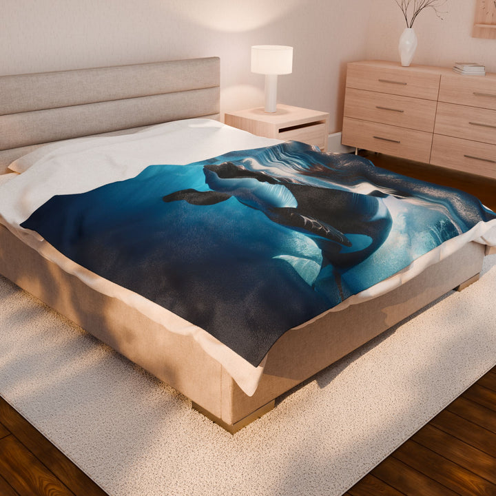 Cozy Orca Velveteen Plush Blanket - Perfect for Ocean Lovers