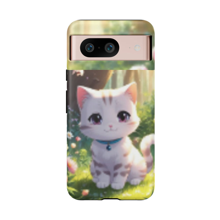 Cute Ai Cat Phone Case - Tough Protection with Floral Design for Cat Lovers