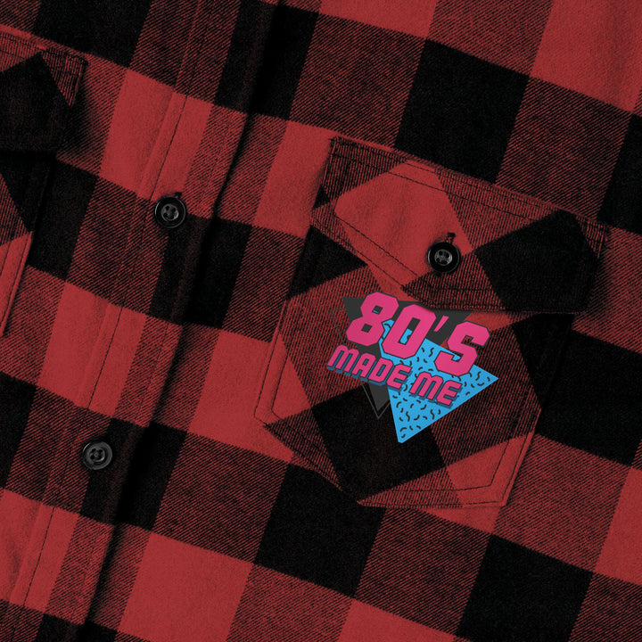 80s Inspired Unisex Flannel Shirt - Retro Cozy Casual Wear