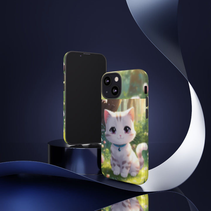Cute Ai Cat Phone Case - Tough Protection with Floral Design for Cat Lovers