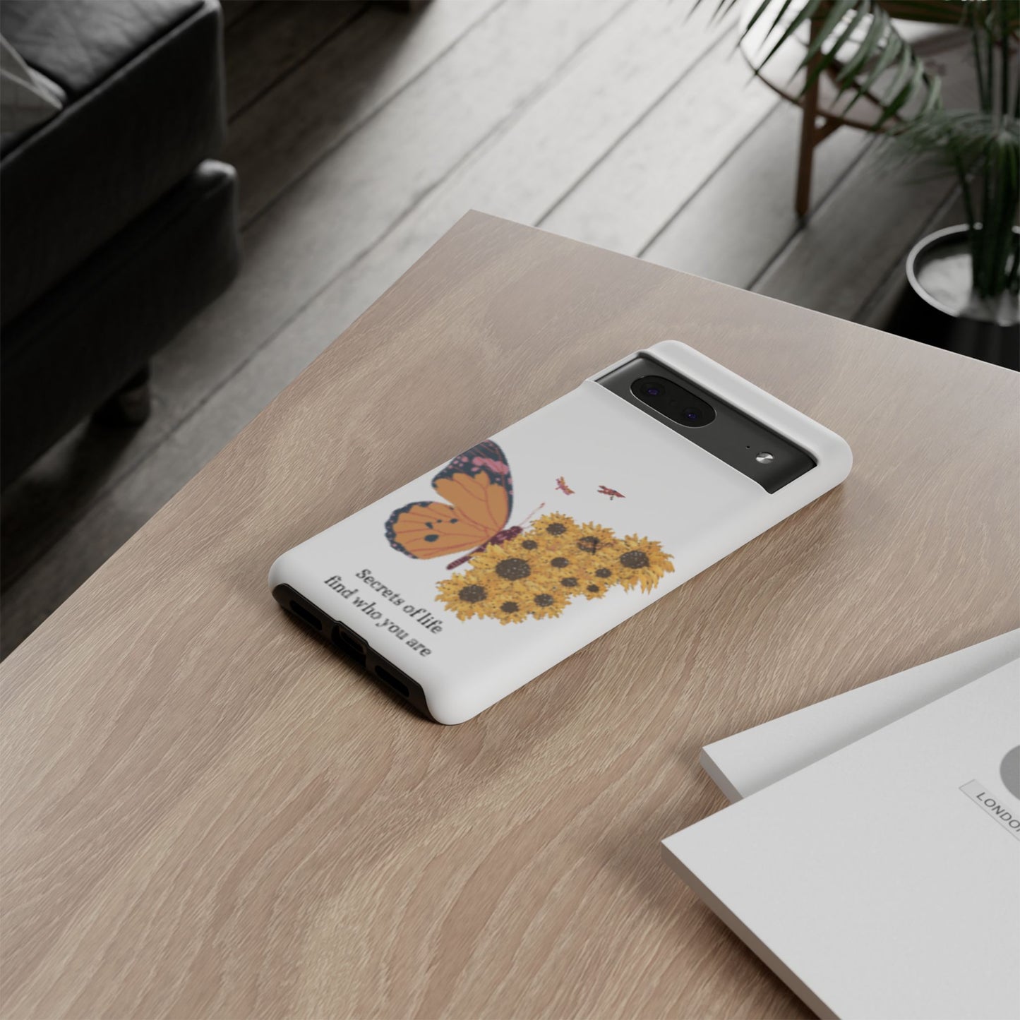 Butterfly & Sunflower Phone Case - "Secrets of Life" Design