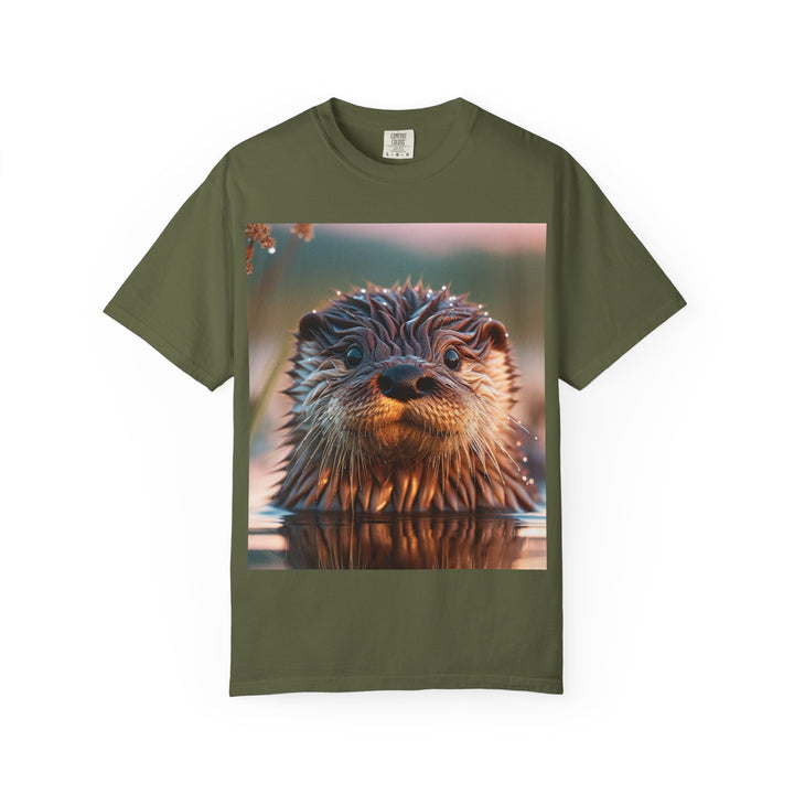 Whimsical Otter Unisex Garment-Dyed T-Shirt - Perfect for Nature Lovers