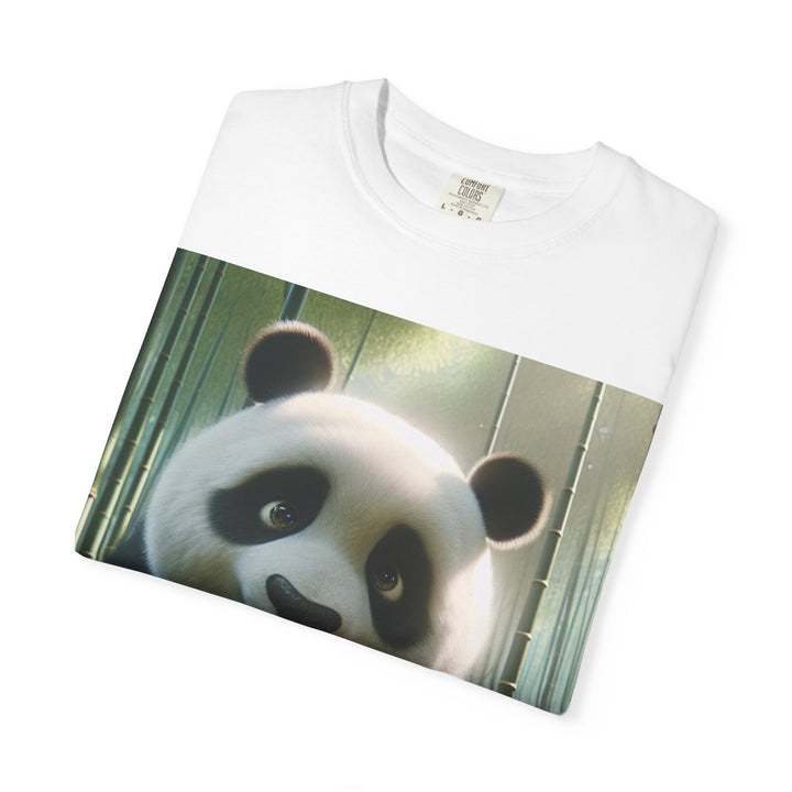 Cute Panda Unisex Garment-Dyed T-Shirt | Casual Animal Lover Tee