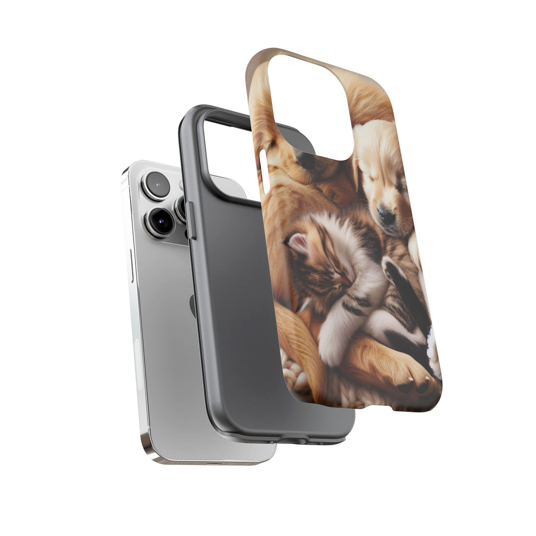 Cute Pets Phone Case - Adorable Dog and Cat Design for Animal Lovers