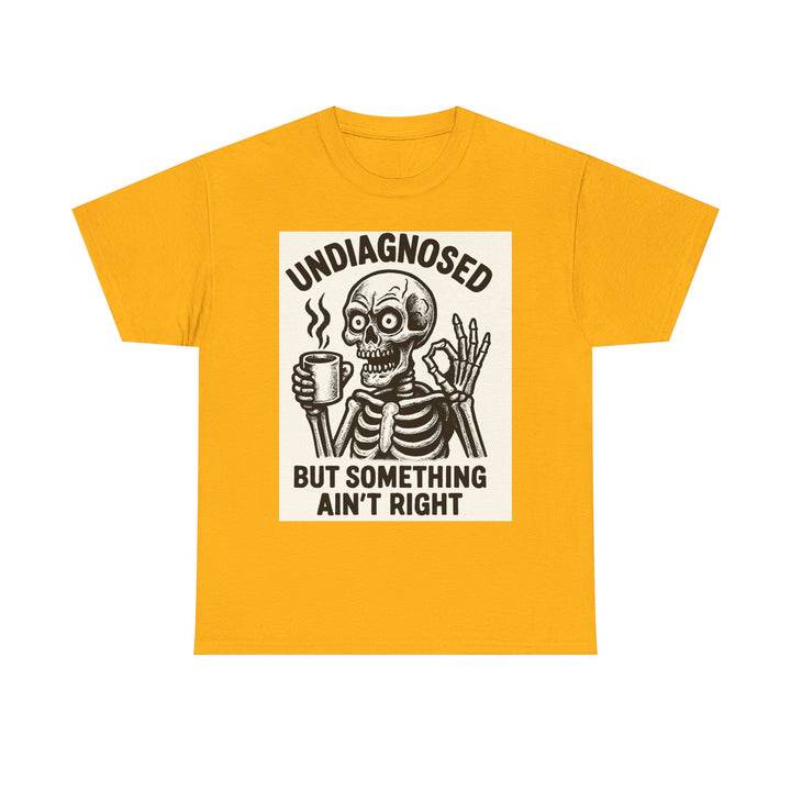 Unisex Heavy Cotton Tee with Skeleton Design - Perfect for Halloween, Gifting, Casual Wear, Party