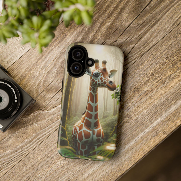 Giraffe Tough Phone Case - Cute Animal Design for Nature Lovers