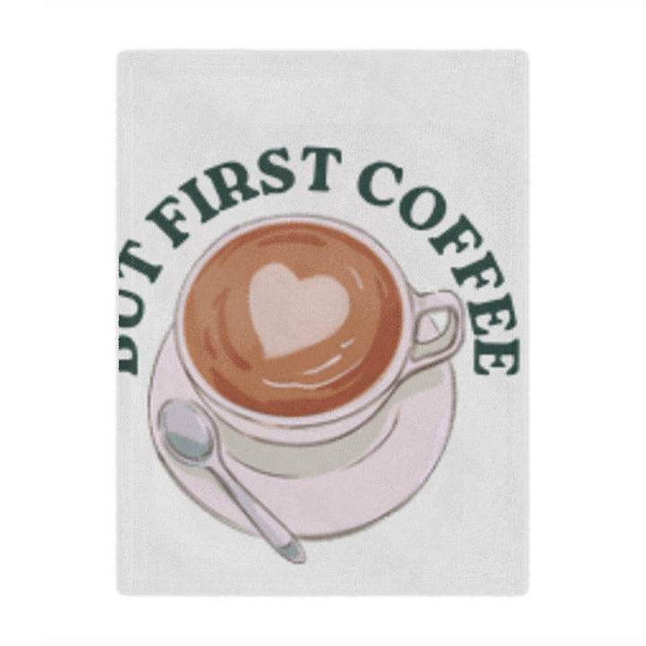 coffee now please Minky Blanket