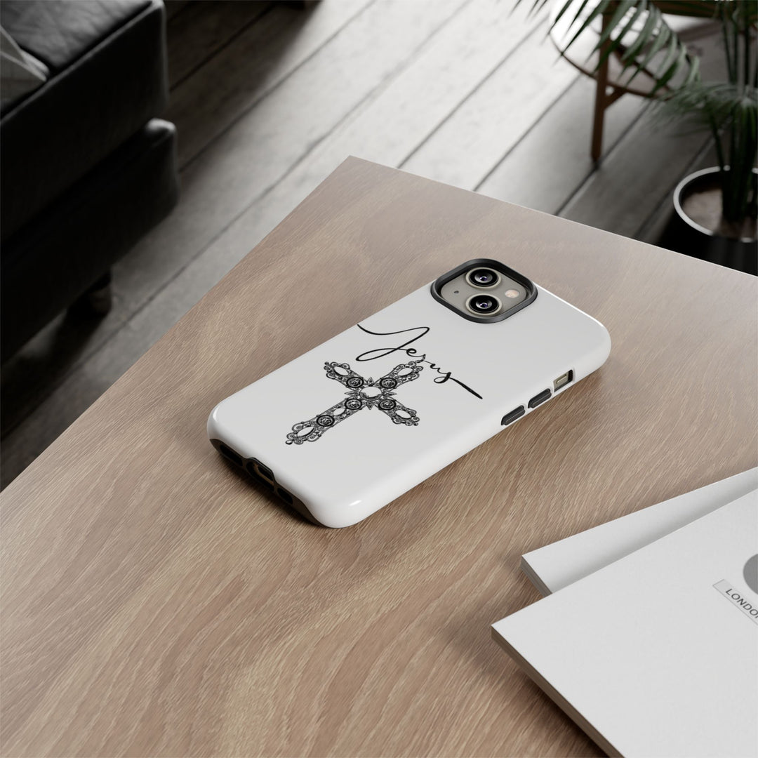 Stylish Tough Case with Jesus Design - Faith-Inspired Phone Cover, Christian Gift, Custom Phone Accessory, Unique Cell Phone Case
