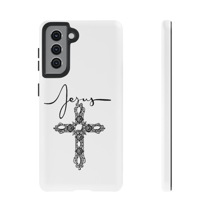 Stylish Tough Case with Jesus Design - Faith-Inspired Phone Cover, Christian Gift, Custom Phone Accessory, Unique Cell Phone Case