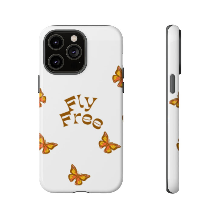 Stylish Phone Case | 'Fly Free' Butterfly Design | Unique Tough Cases