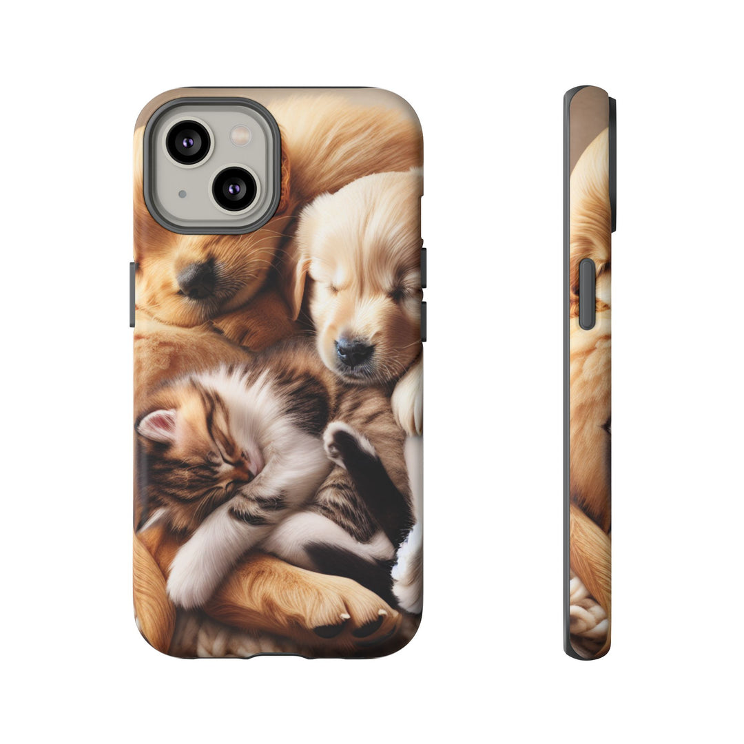 Cute Pets Phone Case - Adorable Dog and Cat Design for Animal Lovers