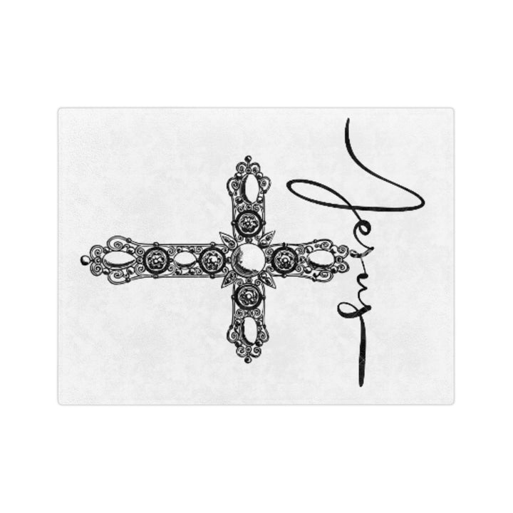 Elegant Faith Velveteen Blanket | Cozy Religious Décor for Home, Christian Gift, Church Events, Inspirational Throw