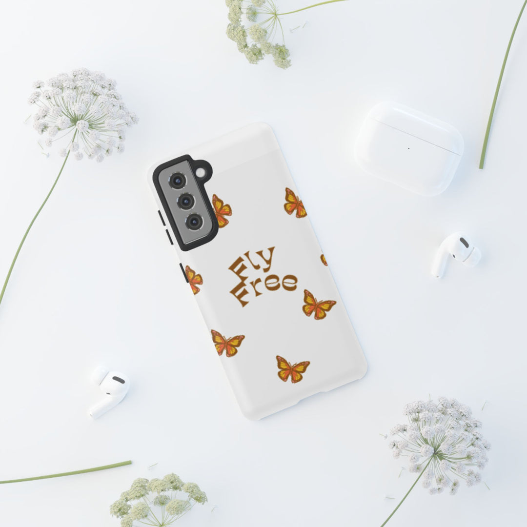 Stylish Phone Case | 'Fly Free' Butterfly Design | Unique Tough Cases