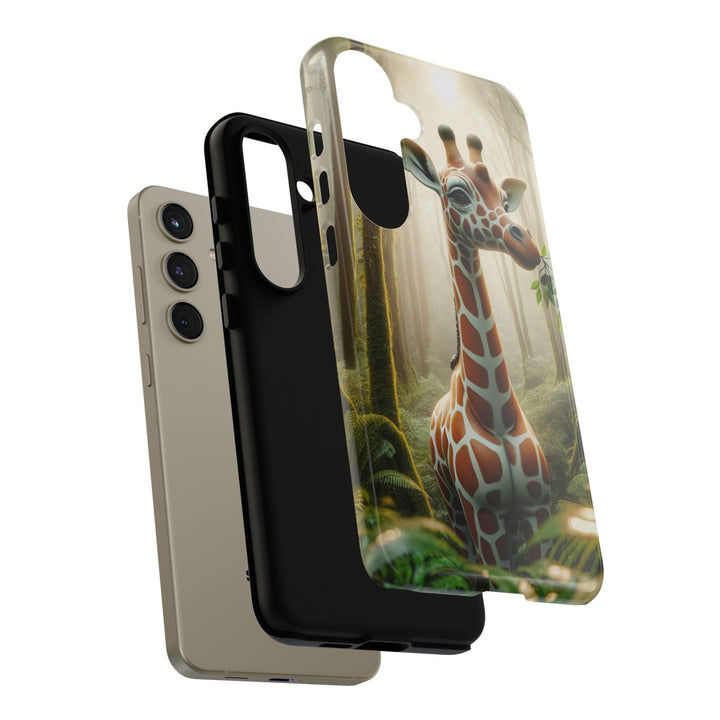 Giraffe Tough Phone Case - Cute Animal Design for Nature Lovers