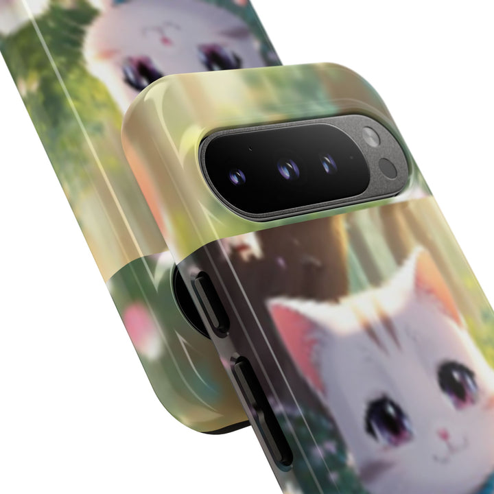 Cute Ai Cat Phone Case - Tough Protection with Floral Design for Cat Lovers