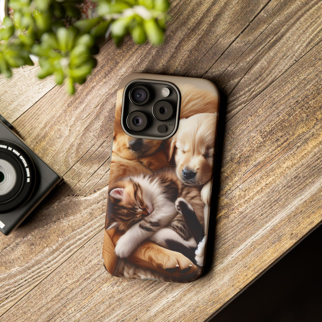 Cute Pets Phone Case - Adorable Dog and Cat Design for Animal Lovers