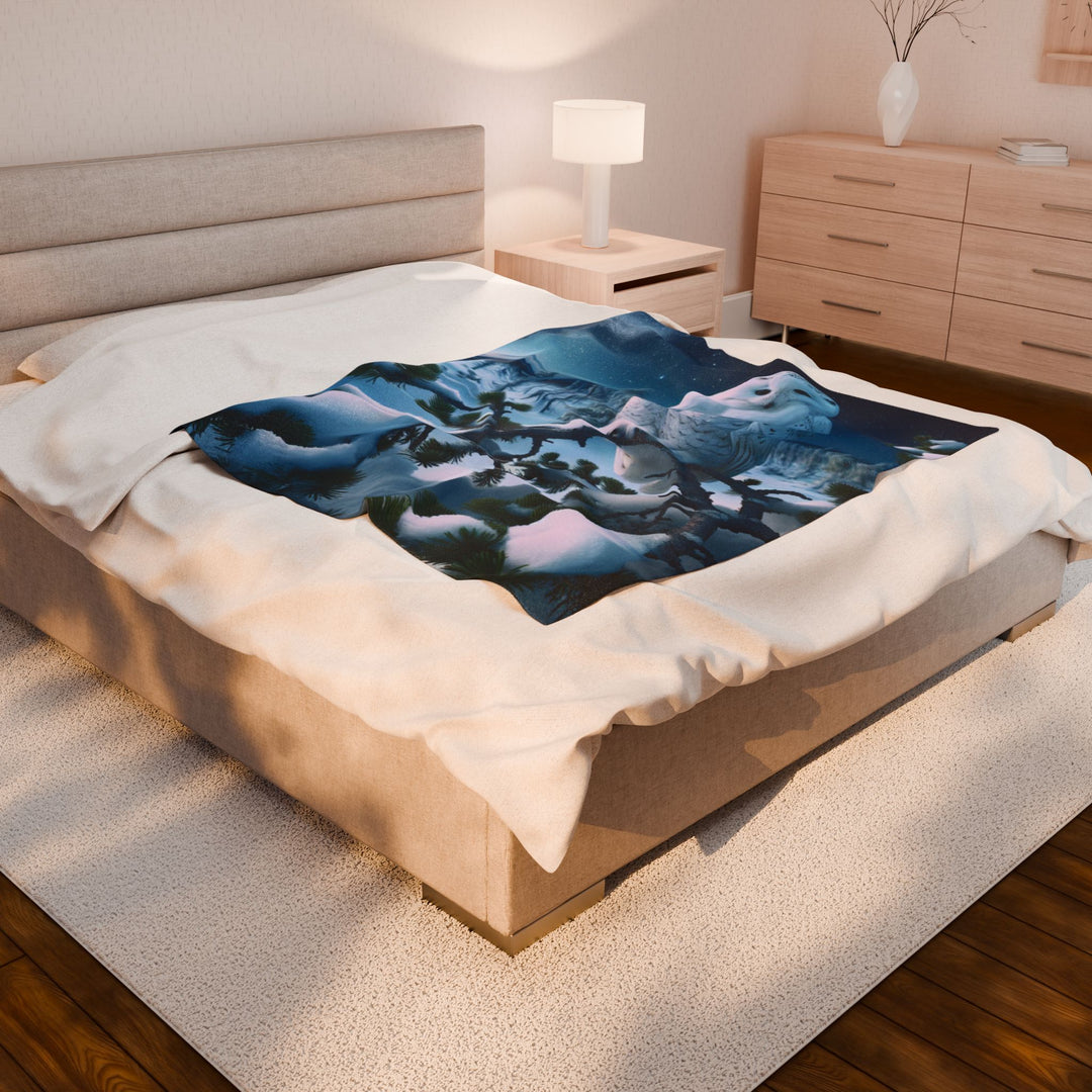 Velveteen Plush Blanket Owl Blanket