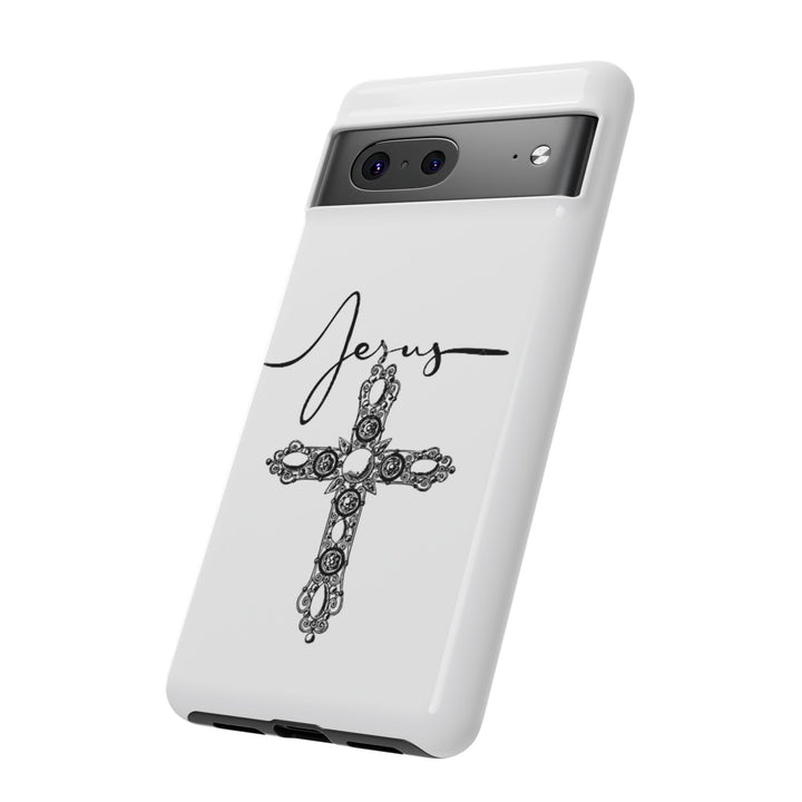 Stylish Tough Case with Jesus Design - Faith-Inspired Phone Cover, Christian Gift, Custom Phone Accessory, Unique Cell Phone Case