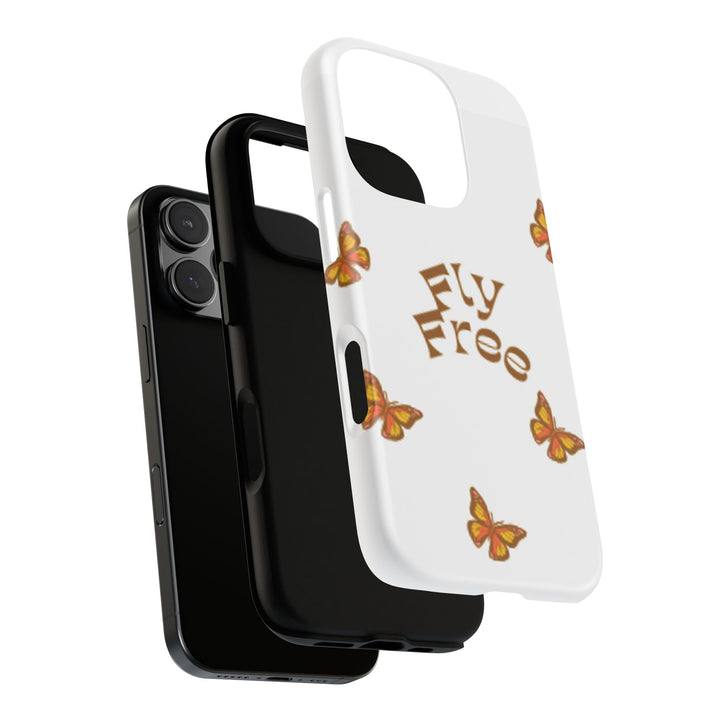 Stylish Phone Case | 'Fly Free' Butterfly Design | Unique Tough Cases
