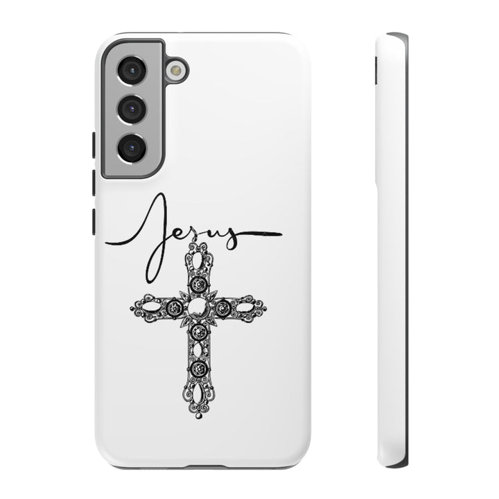 Stylish Tough Case with Jesus Design - Faith-Inspired Phone Cover, Christian Gift, Custom Phone Accessory, Unique Cell Phone Case