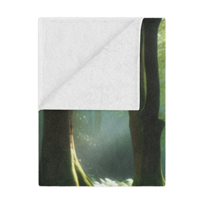 Forest Fox Minky Blanket - Comforting Wildlife Fleece Throw for Cozy Evenings