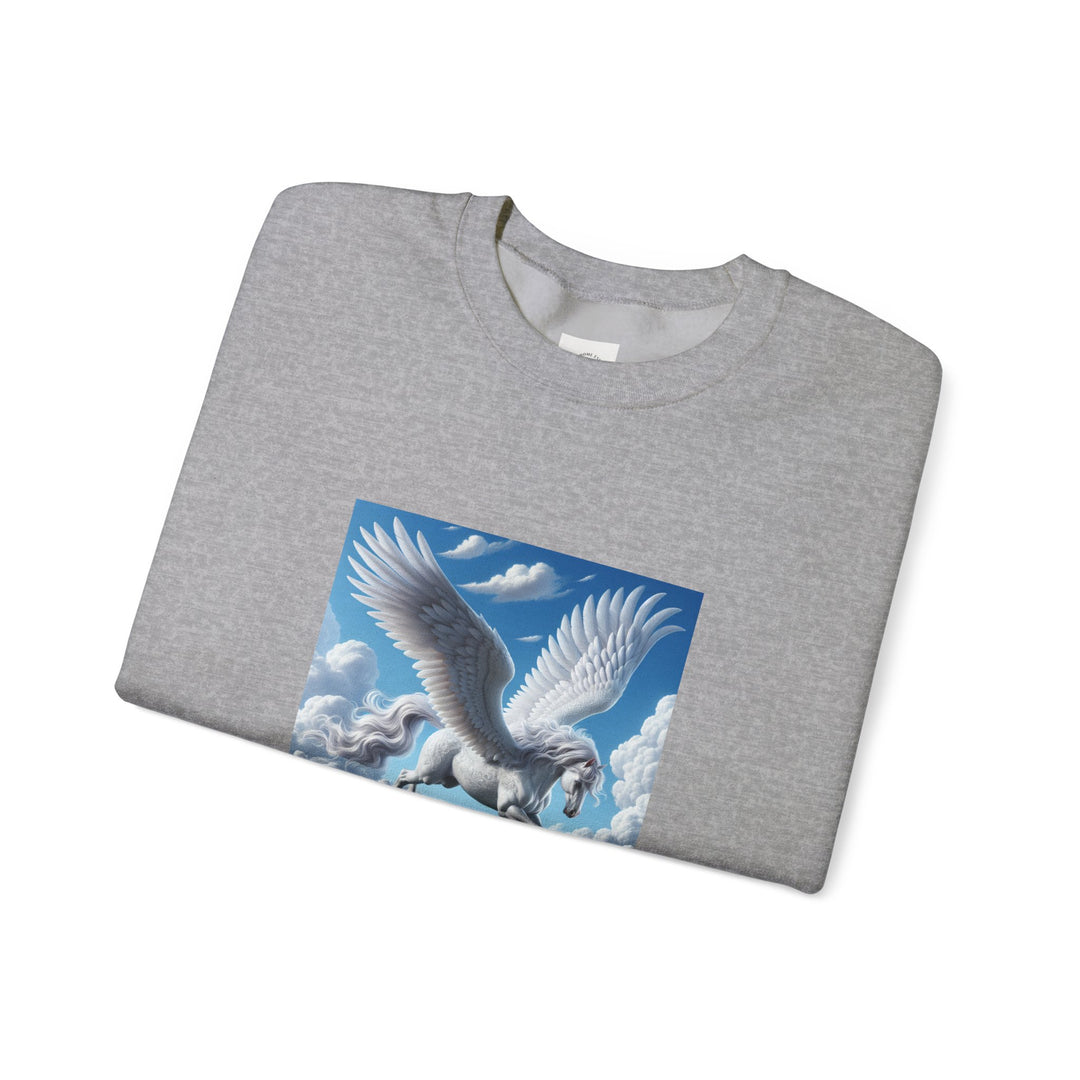 Majestic Pegasus Crewneck Sweatshirt – Cozy Fantasy Gift, Unicorn Lovers Apparel, Magical Sweatshirt, Dreamy Gifts, Casual Trendy Wear