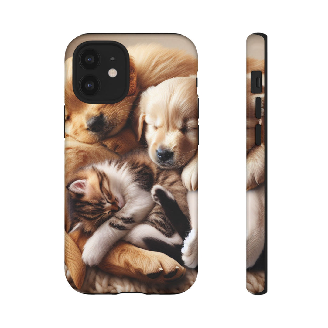 Cute Pets Phone Case - Adorable Dog and Cat Design for Animal Lovers