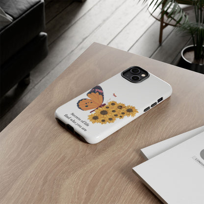 Butterfly & Sunflower Phone Case - "Secrets of Life" Design