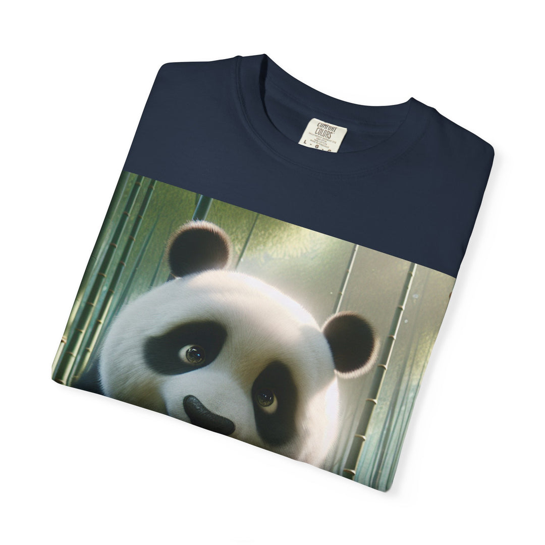 Cute Panda Unisex Garment-Dyed T-Shirt | Casual Animal Lover Tee
