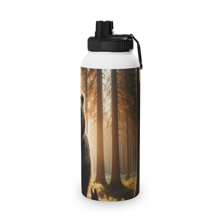 Bear Forest Stainless Steel Water Bottle - Eco-Friendly Sports Lid for Outdoor Adventures