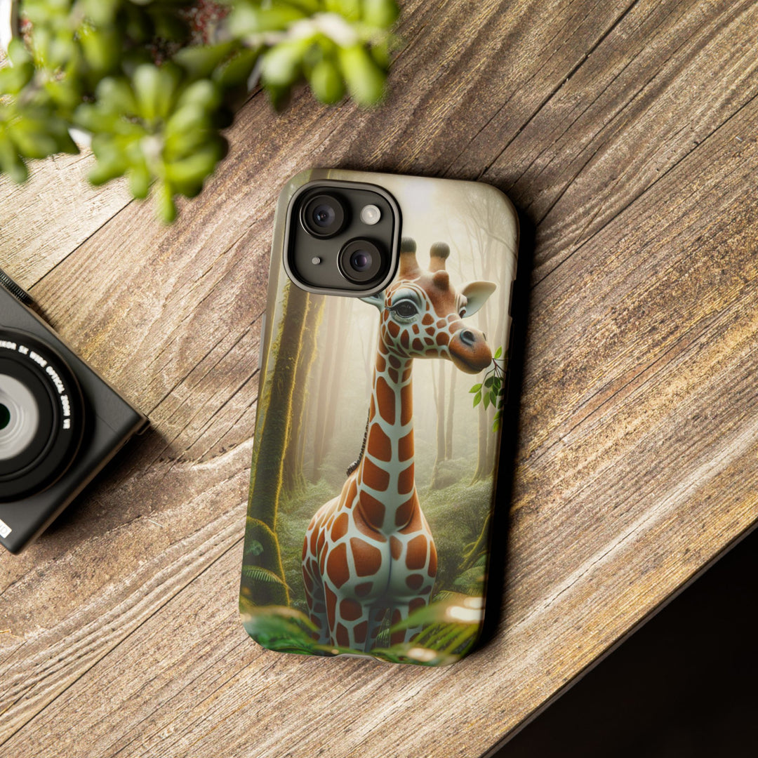 Giraffe Tough Phone Case - Cute Animal Design for Nature Lovers
