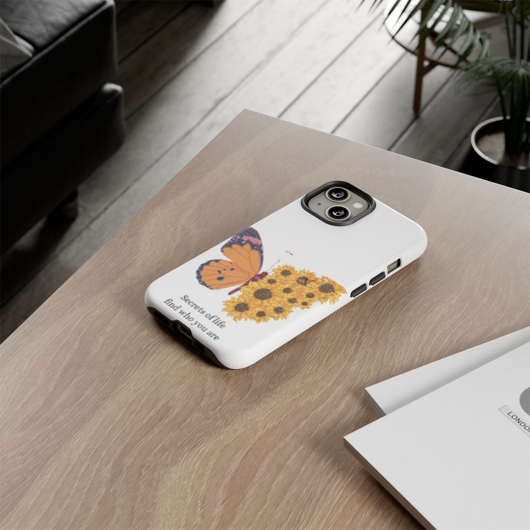 Butterfly & Sunflower Phone Case - "Secrets of Life" Design