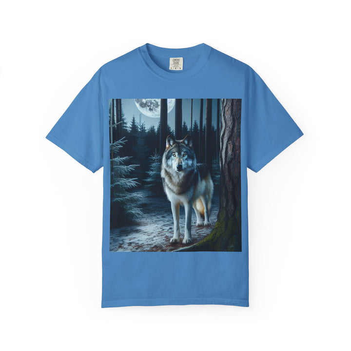 Moonlit Wolf Unisex Garment-Dyed T-shirt