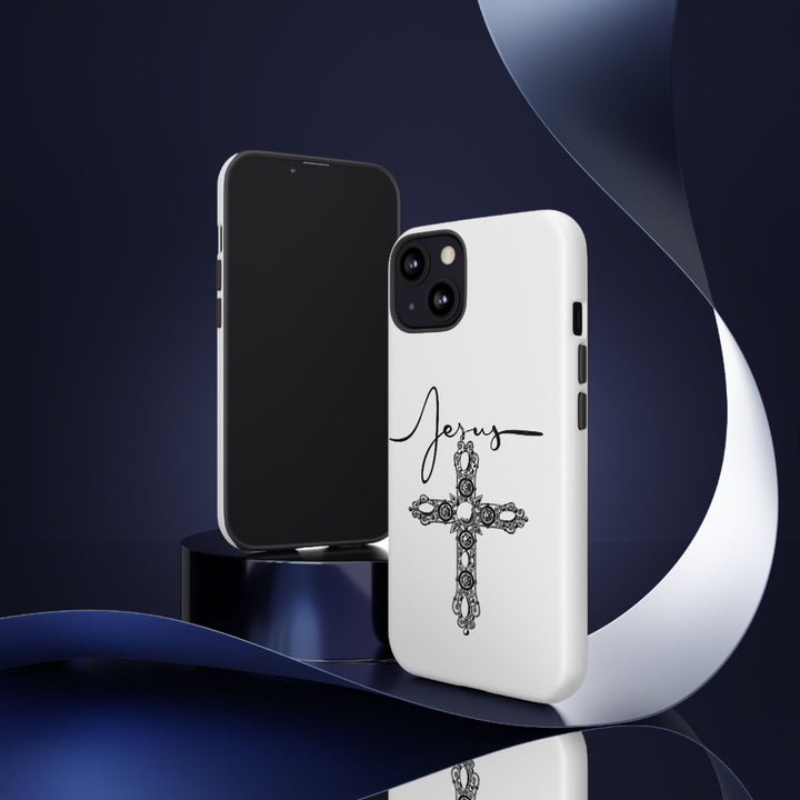 Stylish Tough Case with Jesus Design - Faith-Inspired Phone Cover, Christian Gift, Custom Phone Accessory, Unique Cell Phone Case