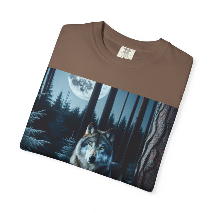 Moonlit Wolf Unisex Garment-Dyed T-shirt