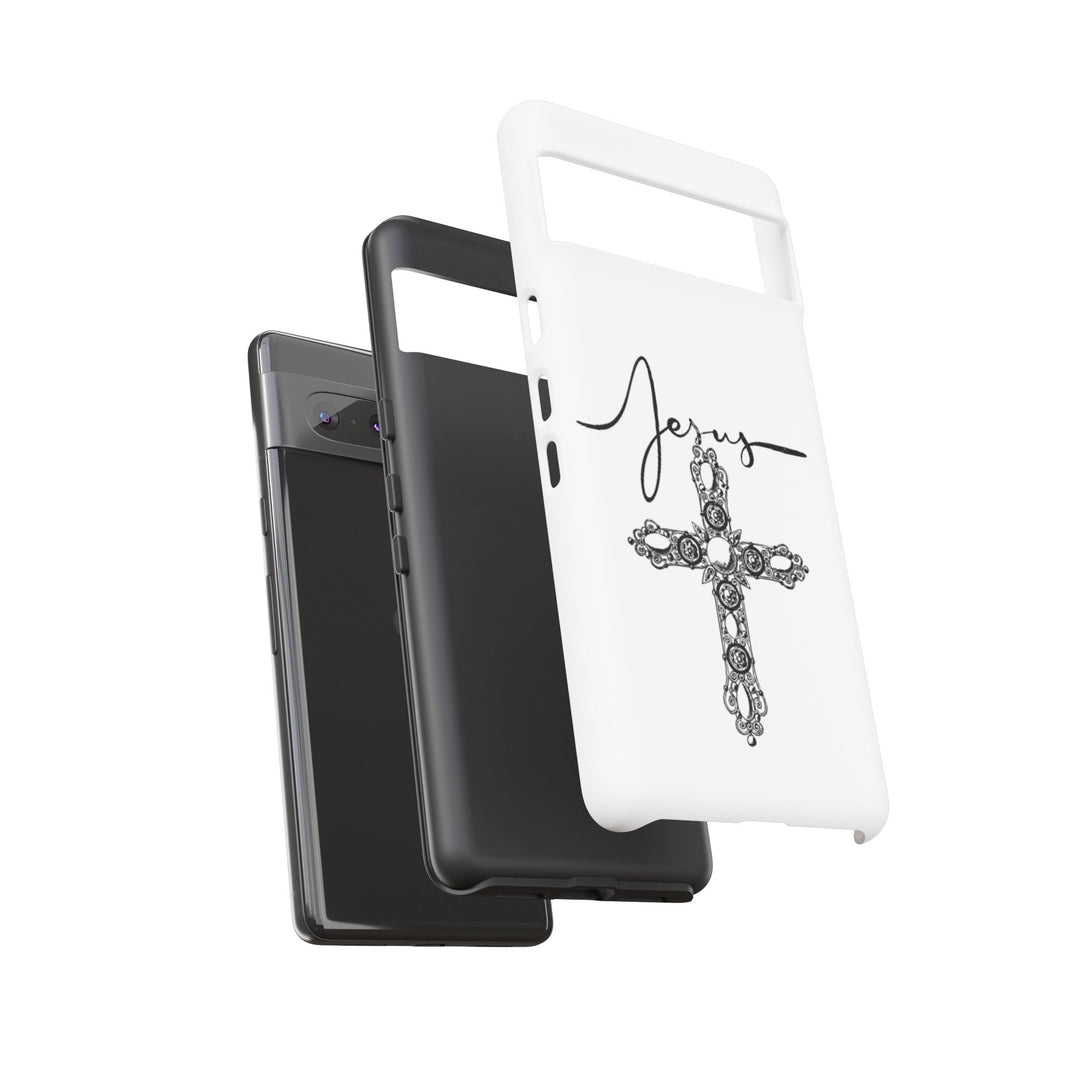 Stylish Tough Case with Jesus Design - Faith-Inspired Phone Cover, Christian Gift, Custom Phone Accessory, Unique Cell Phone Case